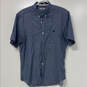 Burberry Brit Men's S/S Button Down Shirt, Medium, Blue